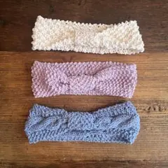 【ハンドメイド ベビーヘアバンド 3点セット】新生児