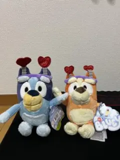 Bluey & Bingo ぬいぐるみセット　バレンタイン