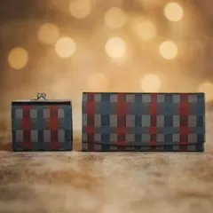 伝統織り×モダン機能美 クラッチ＆がま口財布セット