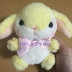 AMUSE うさぎ ぬいぐるみ パステルイエローのサムネイル