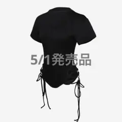 theredthread S split hem lace up tops - メルカリ