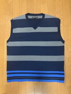 NANO UNIVERSE Vネックボーダーベスト