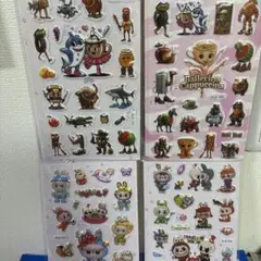 [ラスト1]ラブブ&イタリアンブレインロット　立体シール4枚セット