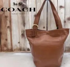 COACH ブラウン レザートートバッグ