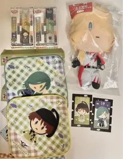 くじ 刀剣乱舞 御伴散歩 C賞ぬいぐるみ 一文字則宗　F賞石切丸青江G賞髭切膝丸