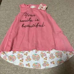 花柄フリル Tシャツ ピンク 130のサムネイル