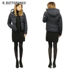 HOLLISTER ネイビー フード付き ダウンジャケット