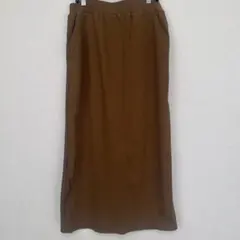 AMERICAN HOLIC リブロングスカート キャメル Lサイズ