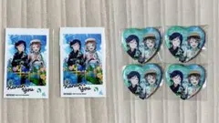 ラブライブ スクフェス 渡辺曜&松浦果南 ハート缶バッジ 特典