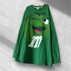 m&m's ビンテージ　ロンT USA製　80s〜90s 激レア 90s M&M's エムアンドエムズ キャラクターロンT プリントT 赤 XL
