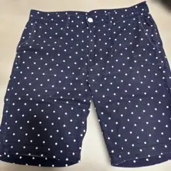 【傷汚れなし】メンズショートパンツ　LL ネイビードット