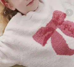 ジェラートピケ　キッズ　リボンジャガードプルオーバー　M 120㎝　130㎝