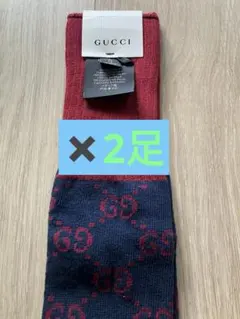未使用☆GUCCIロゴソックス Mサイズ 箱リボン付き - メルカリ