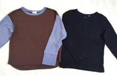 【タイムセール❗️】ワッフルTシャツ カットソー 長袖 130 まとめ売り