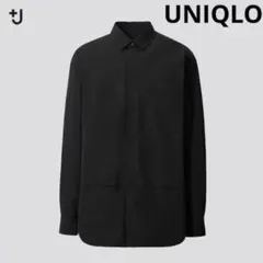 UNIQLO ＋J スーピマコットンオーバーサイズシャツ 長袖 黒