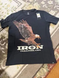 アンダーアーマー プロジェクトロック Tシャツ M 黒 ワシ IRON