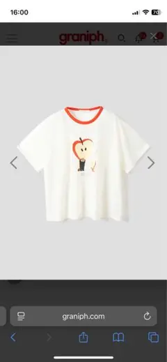1度のみ着用 美品 イカクパワー シアートリムTシャツ グラニフ イカク