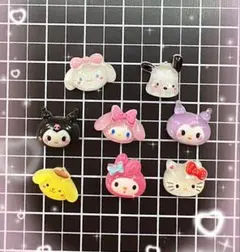 デコ　マイメロ　クロミ　キティ　シナモン　ポムポムプリン　サンリオ　ぷっくり