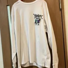 BUNART グラフィック長袖カットソー ホワイト