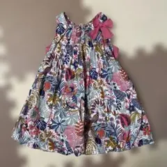 センスオブワンダー ボタニカル柄 ベビー　ワンピース ピンク リボン 80cmのサムネイル