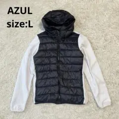 【AZUL アズール】ダウン パーカー フリース　【L】