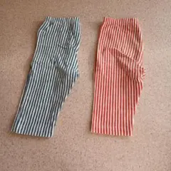 ユニクロベビー　リラックスフィットレギンス　ストライプ　90cm　7分丈