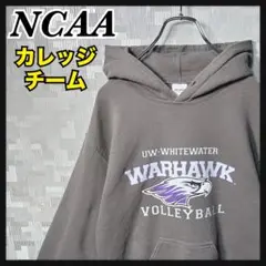 NCAA パーカー グレー メンズ S ウィスコンシン大学 ウォーホークス 古着