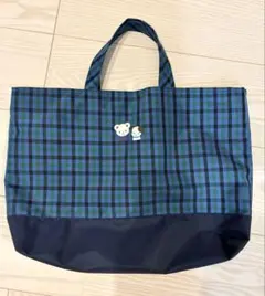 familiar】完売品 レッスンバック 青チェック 新品未開封タグ付き