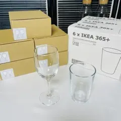 【未使用】ワイングラス10個＋IKEA365 18個