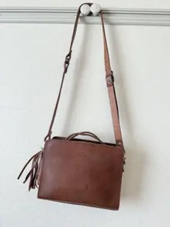 TIDEWAY ブラウン レザー ショルダーバッグ タイドウェィ