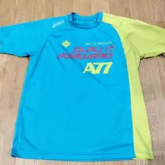 アシックス　asics　Tシャツ　ブルー　A77
