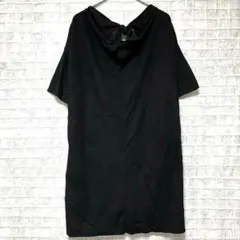 grove グローブ バックリボンワンピース 黒 半袖 ゆったり Aライン