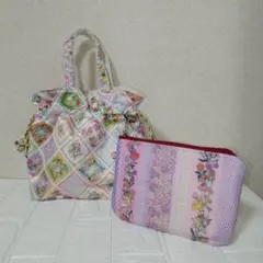 セール♡サテンの巾着バッグ ハンドメイド ジョリーフルール - メルカリ