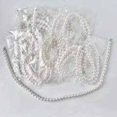 週末限定価格☺︎︎金具付きホワイトパール10本セット まとめ売りネックレス