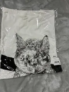 TOP4 レトルト ネコルトビッグTシャツ (白) メンズ