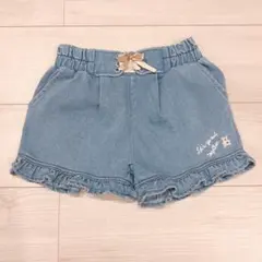 フリル付きデニムショートパンツ 120