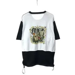 カステルバジャック　半袖Tシャツ　ドローコード　バックイラスト　クルーネックのサムネイル