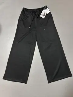 ワイドパンツ L レディース　ブラック　ウエストゴム