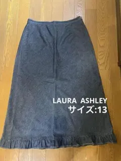 Laura Ashley デニムスカート 裾フリル サイズ13のサムネイル