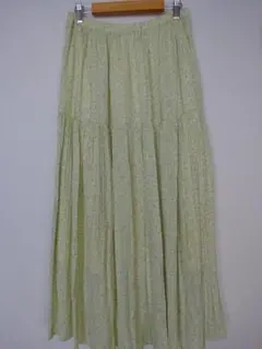 美品　AMERICAN HOLIC　小花柄ロングスカート　Ｍ　イエロー系