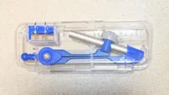 青いコンパス 鉛筆削り定規 ケース付き セット