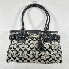 COACH コーチ シグネチャー トートバッグ ハンドバッグ ブラックのサムネイル
