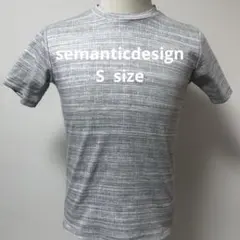 1188グレー系 杢調 クルーネック 半袖TシャツS size