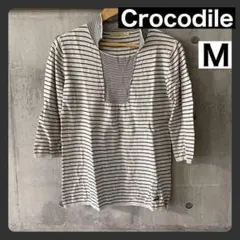 ◆Crocodile 襟付き白黒ポーダーセーター Mのサムネイル
