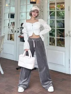 Darich バイカラーコードベロアワイドパンツ 新品未使用のサムネイル