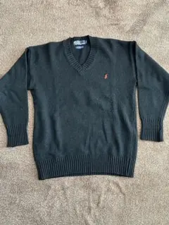 Polo by Ralph Lauren ブラック Vネック セーター L