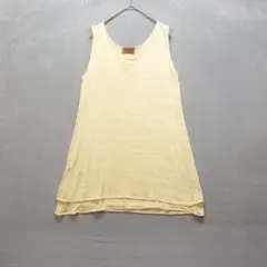 MISSONI シルク ニットミニワンピ A1334 ミニワンピース S 黄のサムネイル