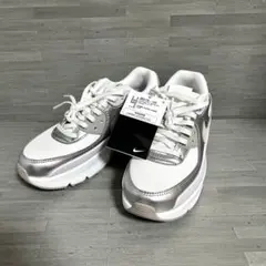 NIKE エアマックス90 LV8 25cm 厚底 シルバー 白 黒タグ付 - メルカリ