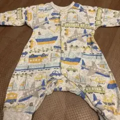 長袖乗り物柄ロンパース 70㎝