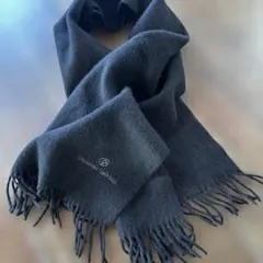 Nazareno Gabrielliウールマフラー ブラック　フリンジ付き